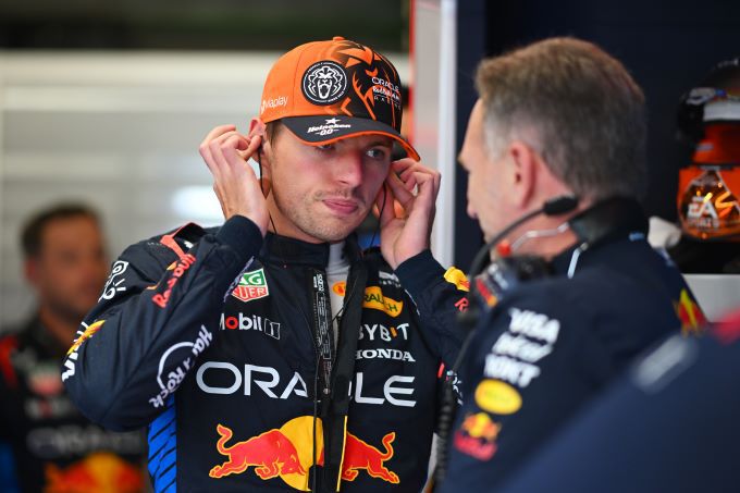Max Verstappen en Christian Horner