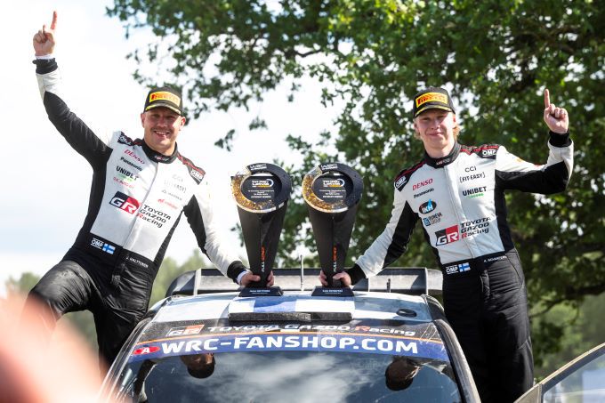 Rally Letland FIA World Rally Championship Foto 2 winnaars Kalle Rovanperä en Jonne Halttunen