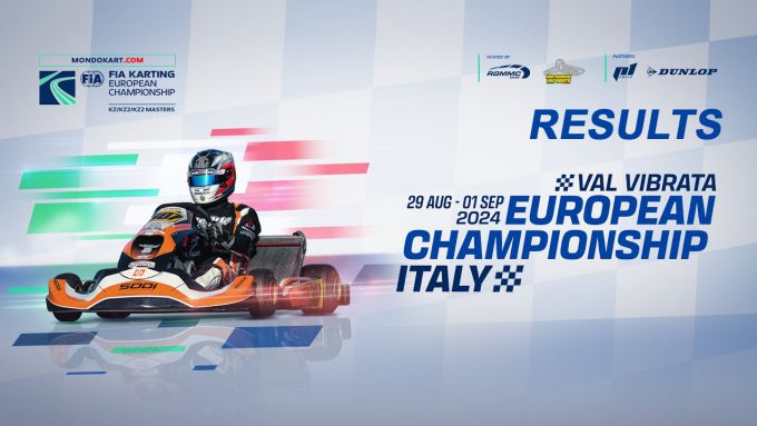 Resultaten: Race 2 FIA Europees kampioenschap karting - KZ, KZ2 en KZ2 Masters op het Kartodromo Val Vibrata