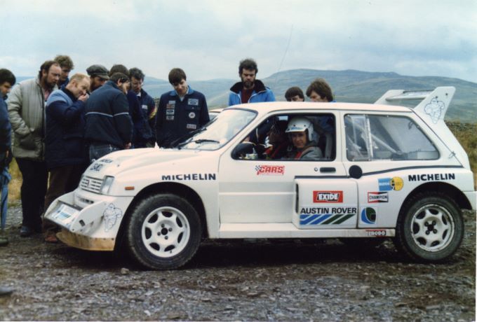 Iconische Ayrton Senna rallyauto's Silverstone Festival Foto 3