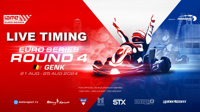 Live timing: 2024 IAME Euro Series Ronde 4 op het “Home of Champions” circuit van Genk