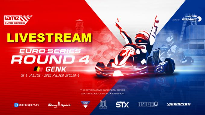 Livestream Kwalificatie Heats: 2024 IAME Euro Series Race 4 op het “Home of Champions” circuit van Genk