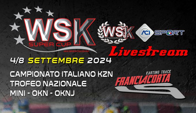 Livestream Finals van de WSK Super Cup 2024 op kartbaan Franciacorta