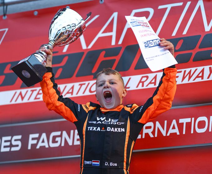Talent Denver Bos (8) pakt eerste titel: Mini-Rookie kampioen in IAME Benelux Series! "Ik dacht: yes!"
