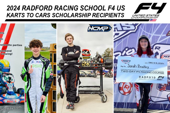 Getalenteerde Karters naar Radford Racing School F4 U.S. “Karts to Cars” Scholarship School