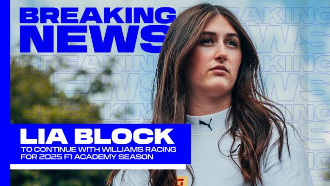 Lia Block, dochter van de beroemde Ken Block, blijft Williams Racing vertegenwoordigen voor F1 Academy seizoen 2025