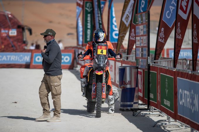Red Bull Dakar 2025 tiende etappe 15 januari 2025 Foto 10 Daniel Sanders (AUS) voor Red Bull KTM Factory Racing