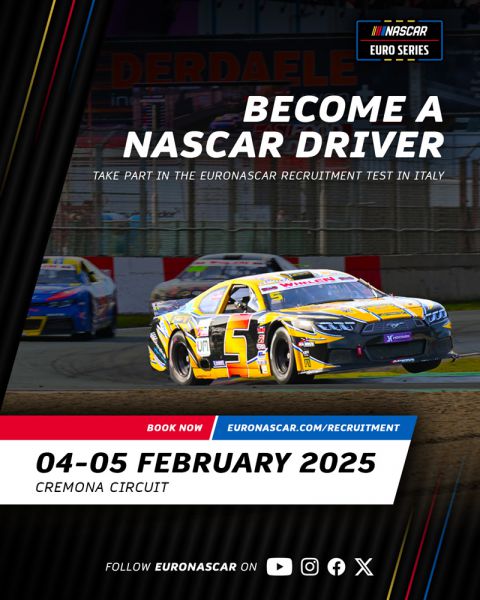 Test een EuroNASCAR-auto in Italië: circuit Cremona verwelkomt potentiële EuroNASCAR-coureurs in februari 2025