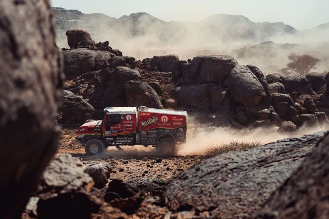 Aleš Loprais moest genoegen nemen met de vijfde plaats in zijn Iveco