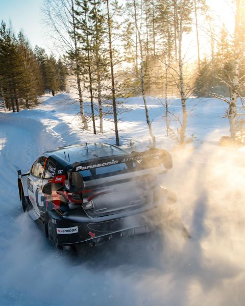 Toyota Gazoo Racing 1-2 overwinning Rally Sweden 2025 Foto 14 rear