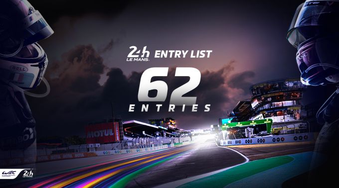 ENTRY LIST - De deelnemerslijst voor de 24 uur van Le Mans 2025 bestaat uit 62 auto's, ingezet door 13 constructeurs