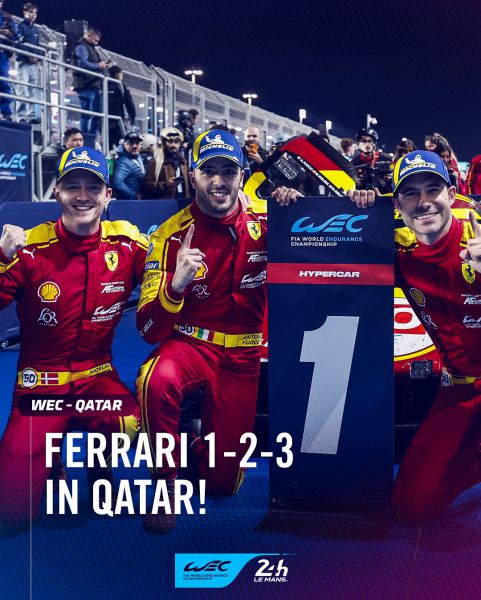 FIA WEC 2025 Qatar 1812km Ferrari 1-2-3 overwinning Foto 12