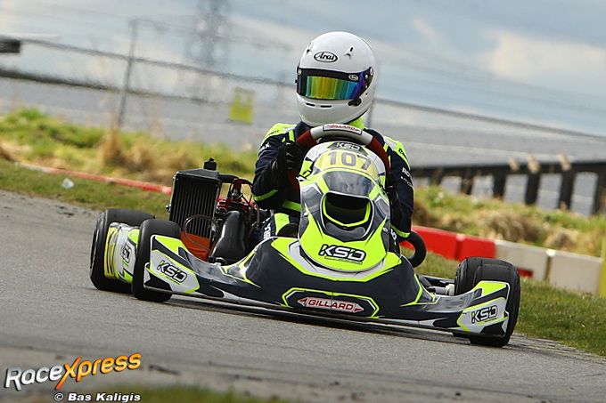 Dominick Schepers podium NXT Dutch Open op kartbaan Pottendi
