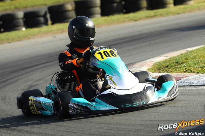 Karttalent Stijn Boss pakt podium bij debuut in IAME KA100