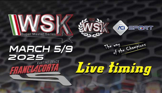 Live-timing Race 4 - '2025 WSK Super Master Series' op de Franciacorta Karting Track