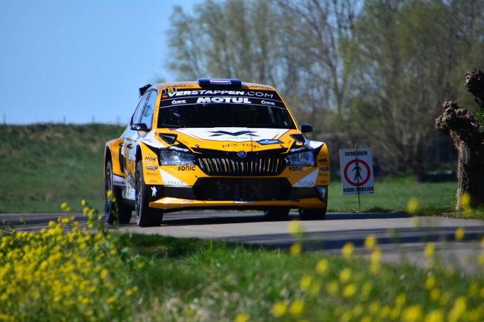 Van Wieren Zuiderzeerally 2025 Foto 2 S. Pex en J. Christiaens in hun Skoda Fabia Rally2 Evo