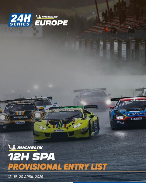 Michelin 24H SERIES European Series Spa-Francorchamps paasweekend van 19 en 20 april 2025 Foto 18 Deelnemerslijst