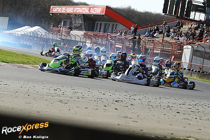 Mick Blankespoor aan kop in de KA100-klasse in Frankrijk en bij IAME Series Benelux