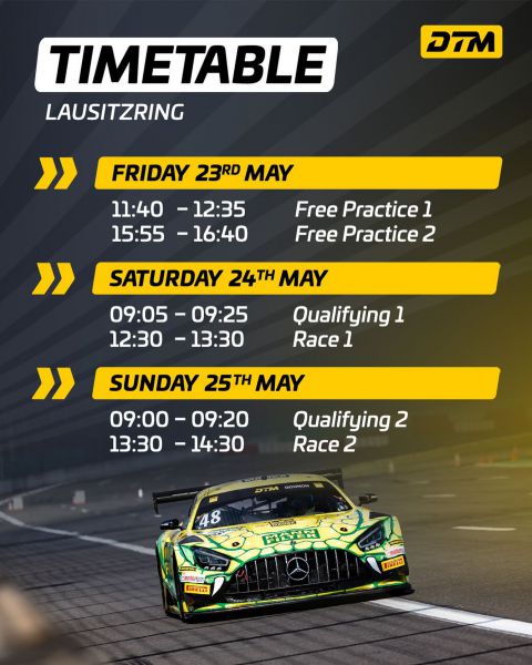 DTM Lausitzring Tijdschema
