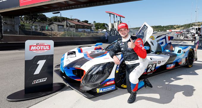 Dries Vanthoor voor de vierde keer op pole in Laguna Seca; Tijmen van der Helm start vanaf P10 + UITSLAG
