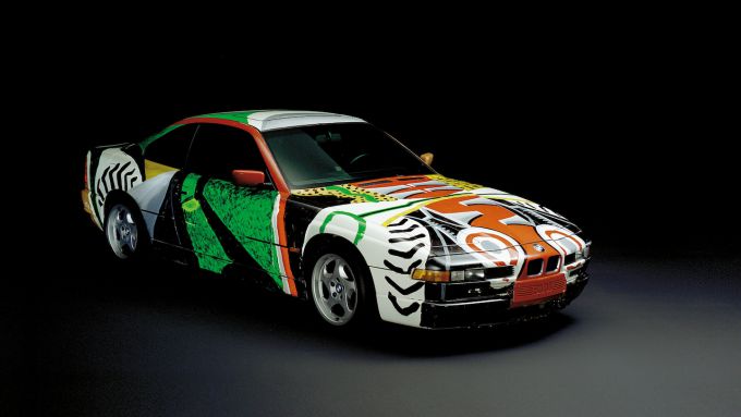 Fine Art on Wheels BMW Art Cars tentoonstelling Louwman Museum #14 David Hockney BMW 850 CSi 1995