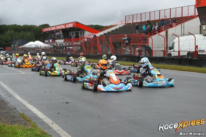 Kartpiloot Luka Bouwland domineert met clean sweep in regenachtig Mariembourg