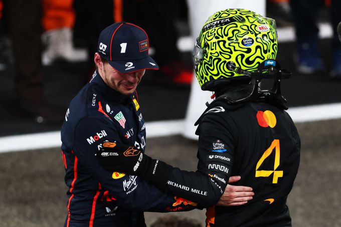 Max Verstappen en Lando Norris