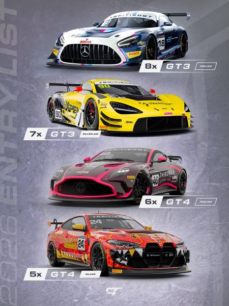 ENTRY LIST - British GT 2026 ging los op Silverstone met recorddrukte, volle startvelden en torenhoge verwachtingen
