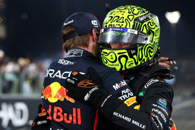 Max Verstappen en Lando Norris