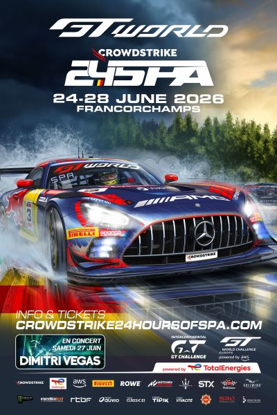 CrowdStrike 24 Hours of Spa poster Max Verstappen Mercedes-AMG GT3