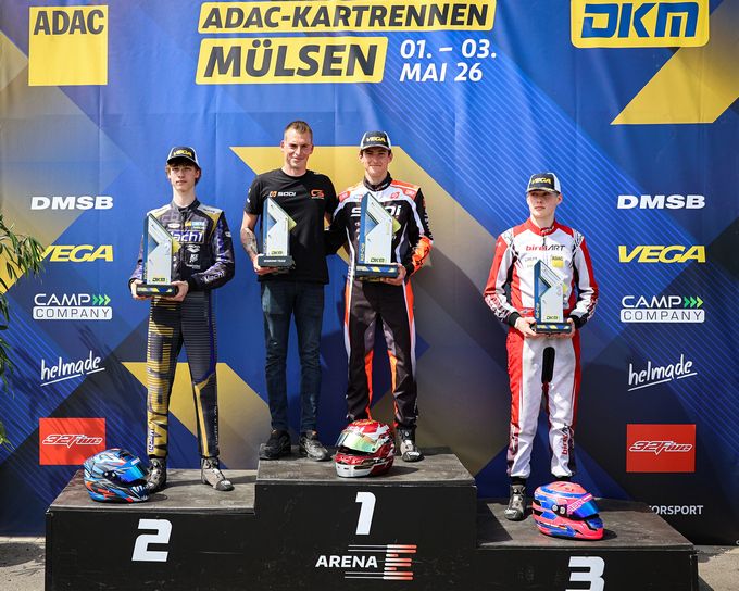 Kartteam CS Competition van Sam Claes podium en zege DKM