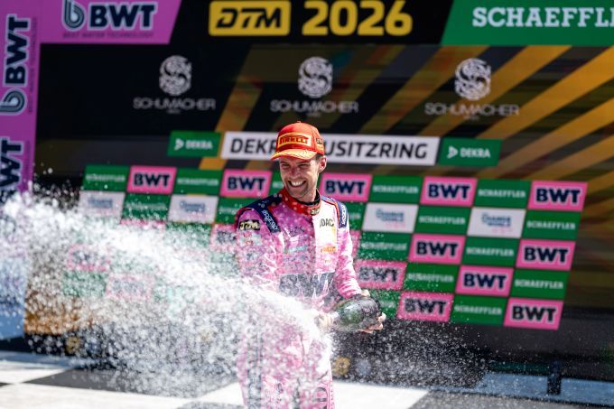 DTM seizoen 2026 Race 6 Lausitzring Foto 1 grote vreugde bij winnaar Matteo Cairoli