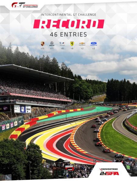 CrowdStrike 24 Hours of Spa 2026 46 entries