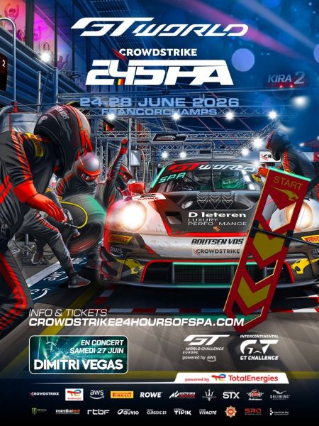 CrowdStrike 24 Hours of Spa poster Porsche pitstop