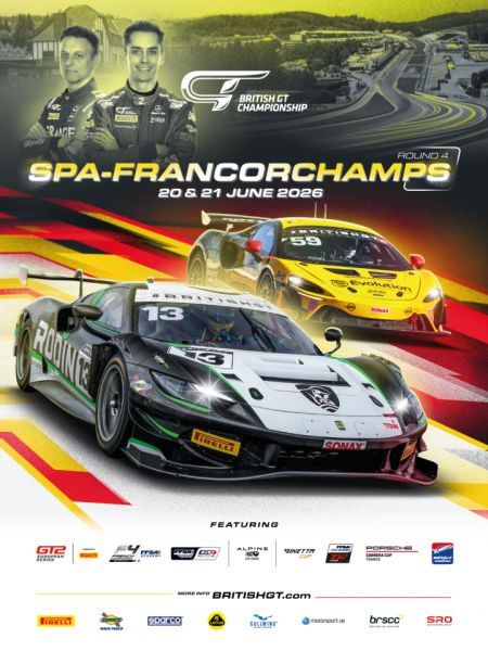 British GT Championship 2026 SPA Speedweek circuit Spa-Francorchamps event poster