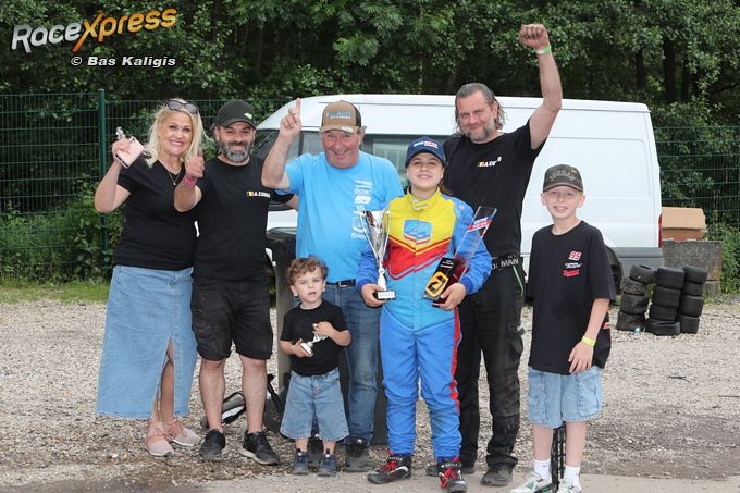 Adriana Cumbo podium en Spa Francorchamps in IAME Benelux Series