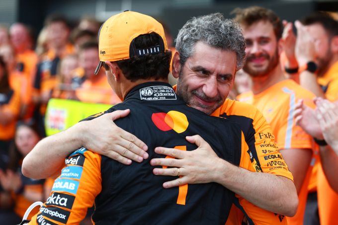 Lando Norris Andrea Stella McLaren Hongarije