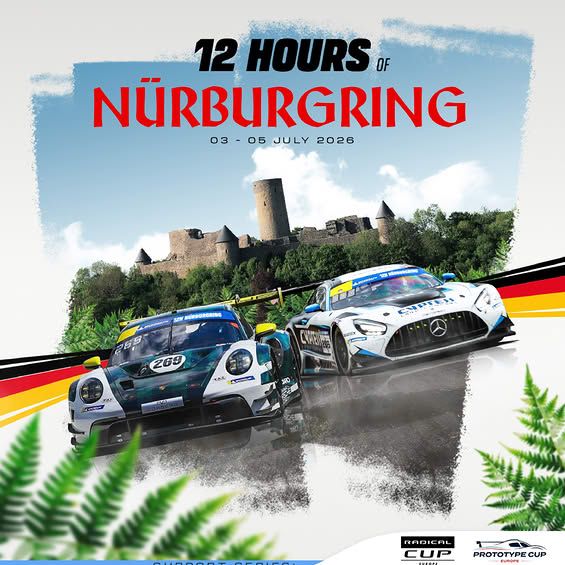 Michelin 24H SERIES European Series Nürburgring Grand Prix Circuit Michelin 12H Nürburgring event poster