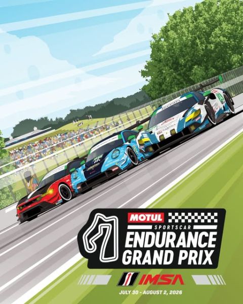 IMSA Motul SportsCar Endurance Grand Prix Road America event poster